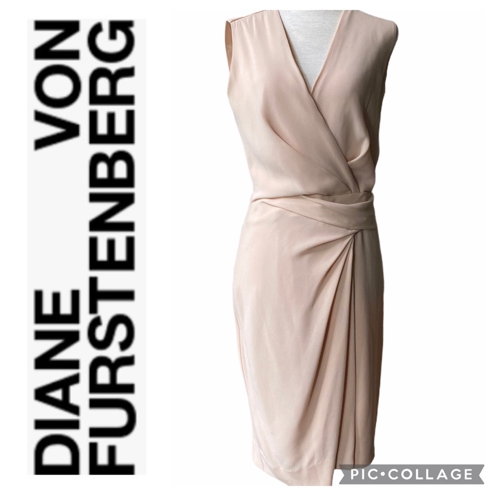 DIANE VON FURSTENBERG Ruched Sleeveless Dress
